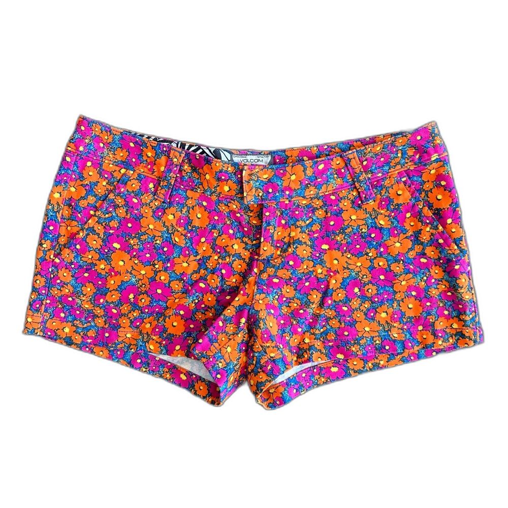 Volcom Pink and Orange Floral Women’s Shorts